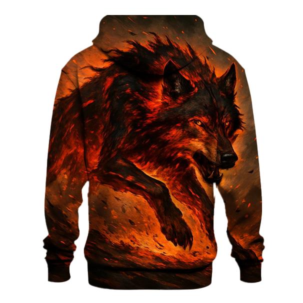 Ember Storm Battle Wolf custom hoodies