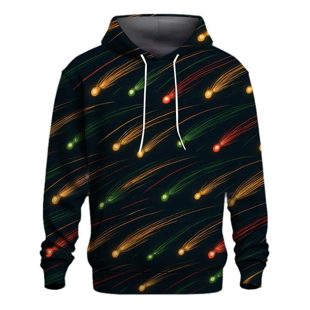 Christmas Light Meteor Stream On Midnight designer hoodies