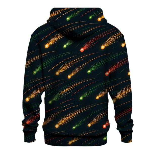 Christmas Light Meteor Stream On Midnight designer hoodies