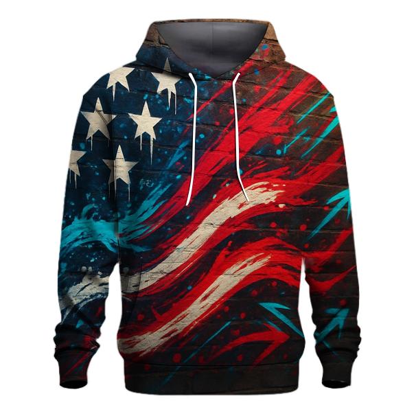 Urban Graffiti Flag Surge hoodie trends