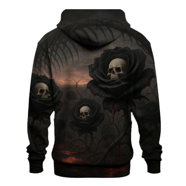 Roses Beneath The Bone Horizon lightweight hoodies