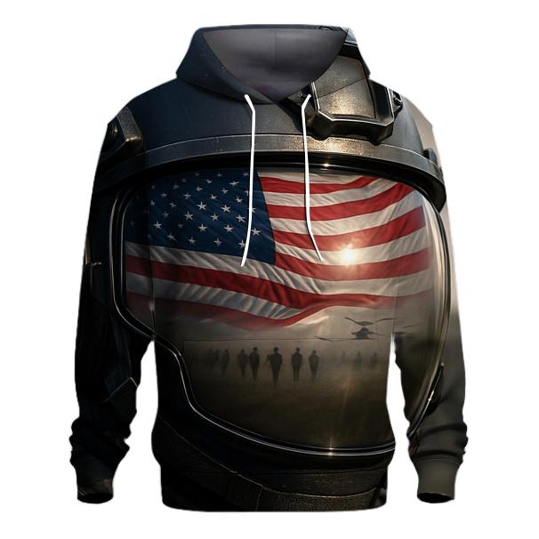 Liberty Reflected In Steel zip-up hoodies