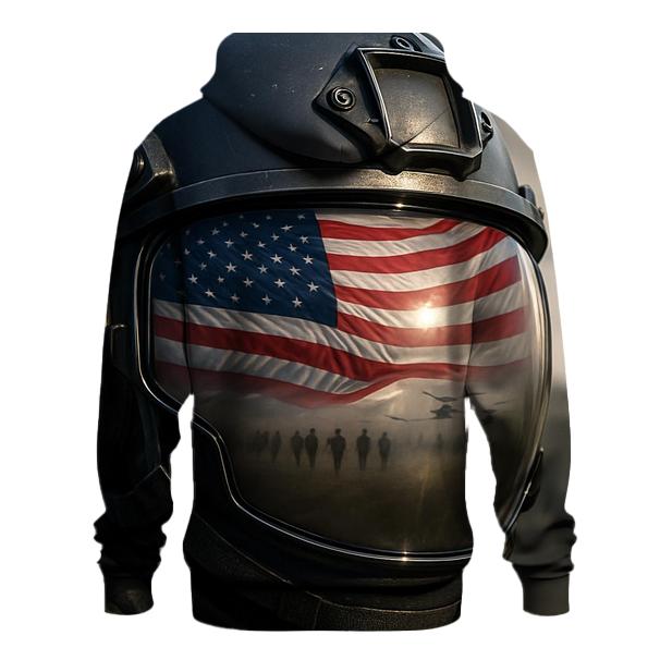 Liberty Reflected In Steel zip-up hoodies