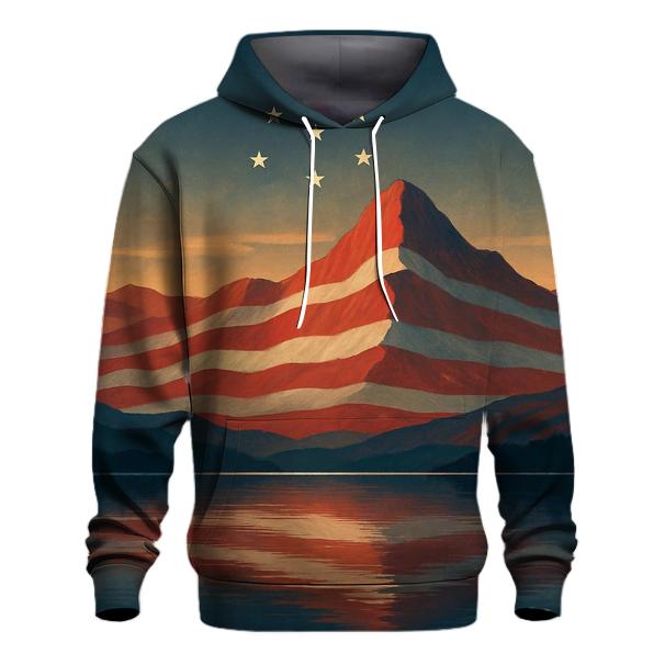 Mountain Echo Of The Flag heavyweight hoodies