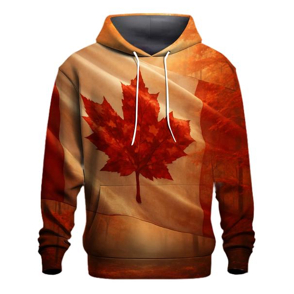 Canadian Maple Forest Fabric Flag Breeze printed hoodies