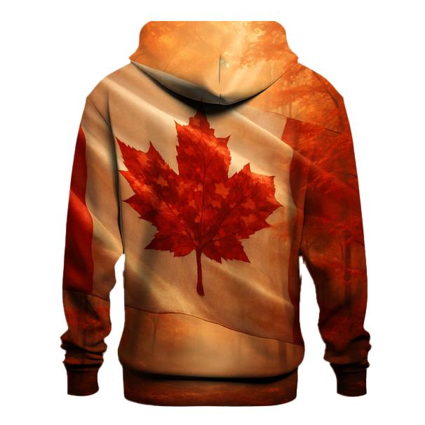 Canadian Maple Forest Fabric Flag Breeze printed hoodies
