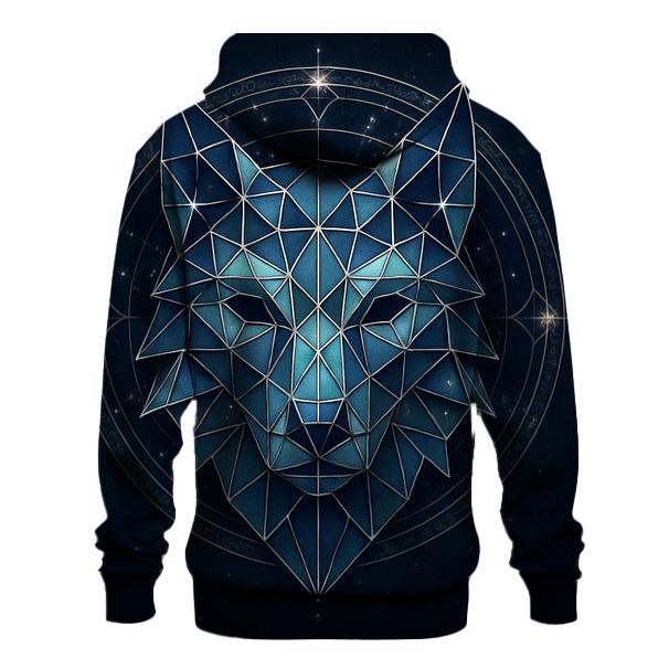 Star Forge Geometric Wolf graphic hoodies