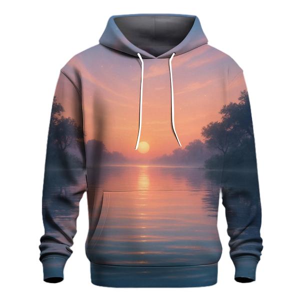 Aurora Lagoon Sunset Veil graphic hoodies