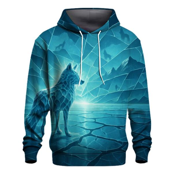 Icy Fracture Horizon Wolf lightweight hoodies