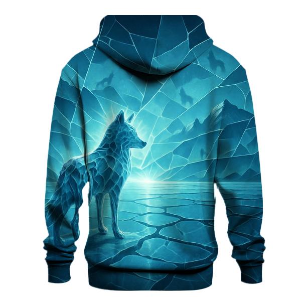 Icy Fracture Horizon Wolf lightweight hoodies