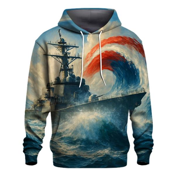 Waves Of Freedom At Sea embroidered hoodies