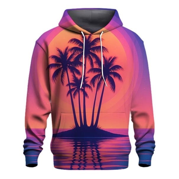 Palm Halo Duskwave premium hoodies