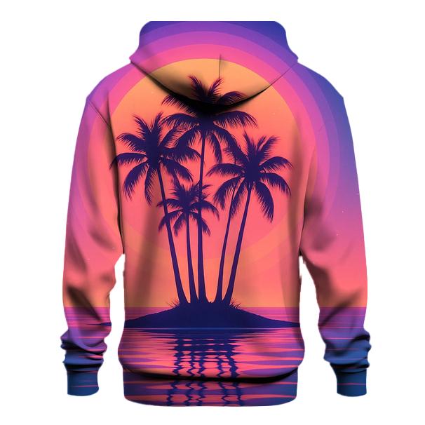 Palm Halo Duskwave premium hoodies