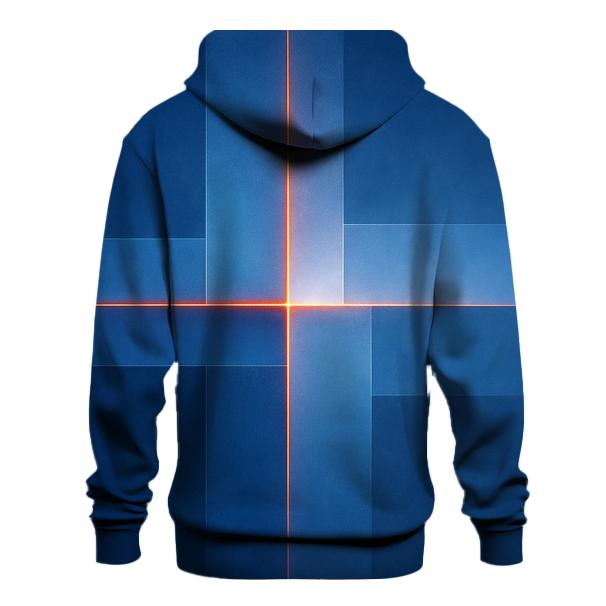 Icelandic Glacier Fire Minimal Flag embroidered hoodies