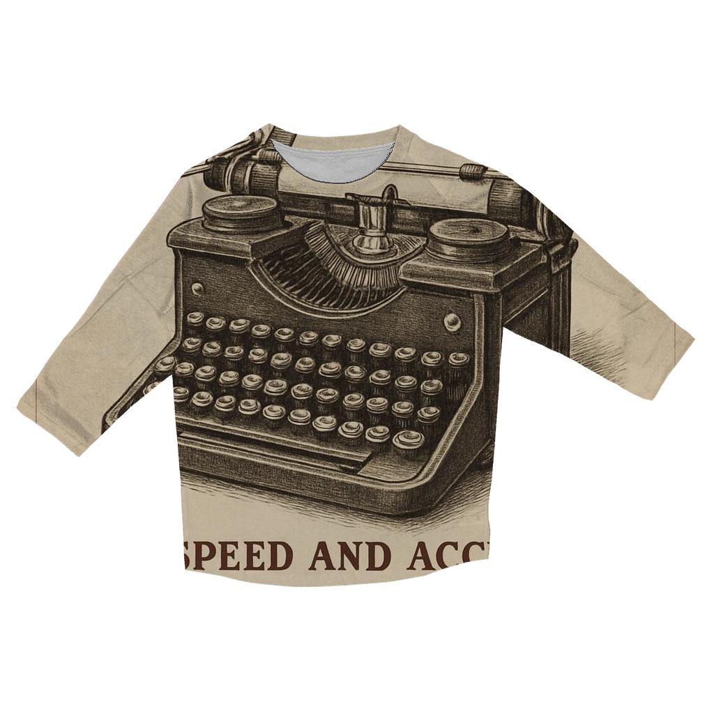 Vintage Typewriter Advertisement Broadside printed three quarter sleeve shirts