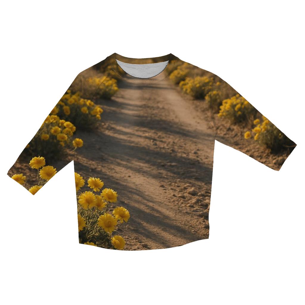 Desert Marigolds Along A Dusty Road fashion 3/4 sleeve shirts
