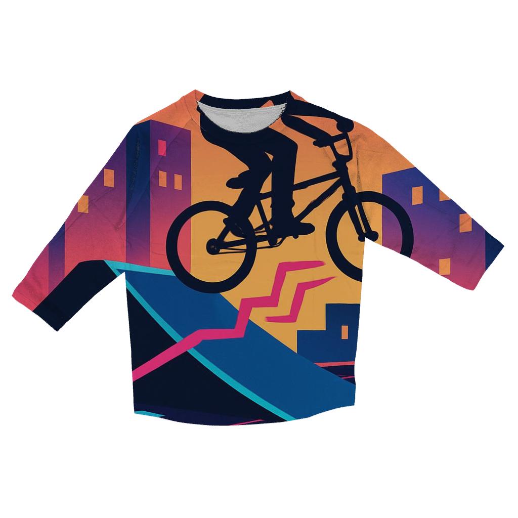 Electric BMX Street Track designer 3/4 sleeve blouses