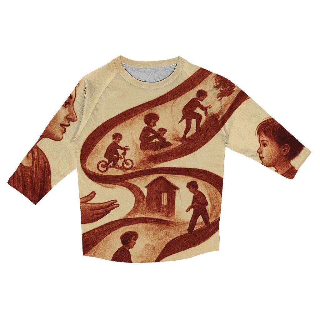 Her Stories Stitched My Past And Future stylish quarter sleeve tops