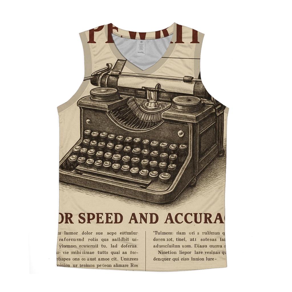 Vintage Typewriter Advertisement Broadside designer workout tanks
