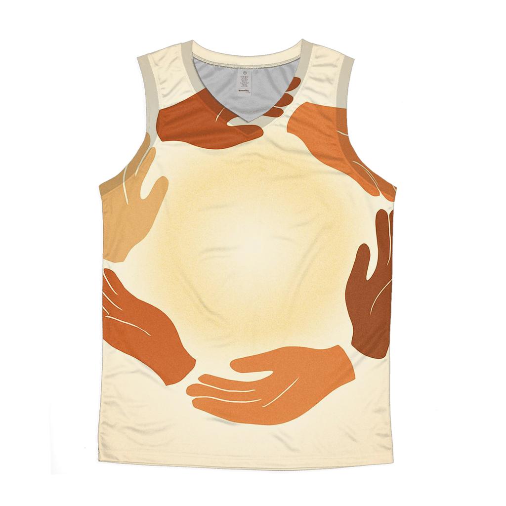 Circle Of Open Palms cotton sleeveless tops