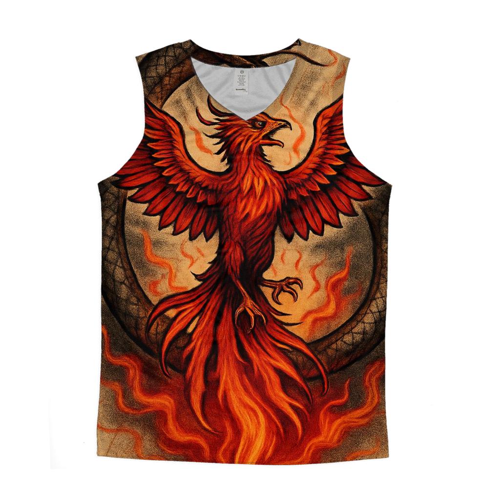 Phoenix Crowned Ouroboros casual summer tank tops