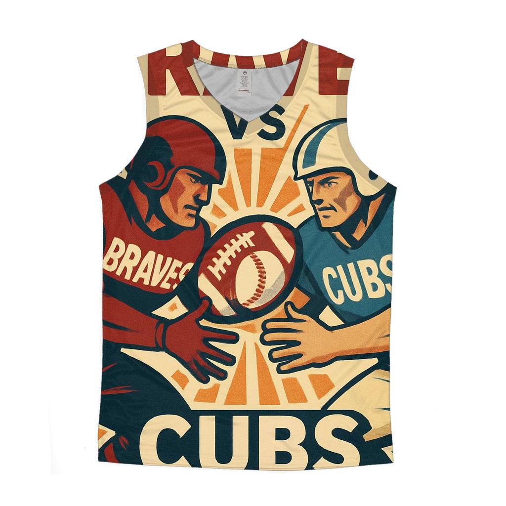 Retro Gridiron Rivalry Poster sports performance tank tops