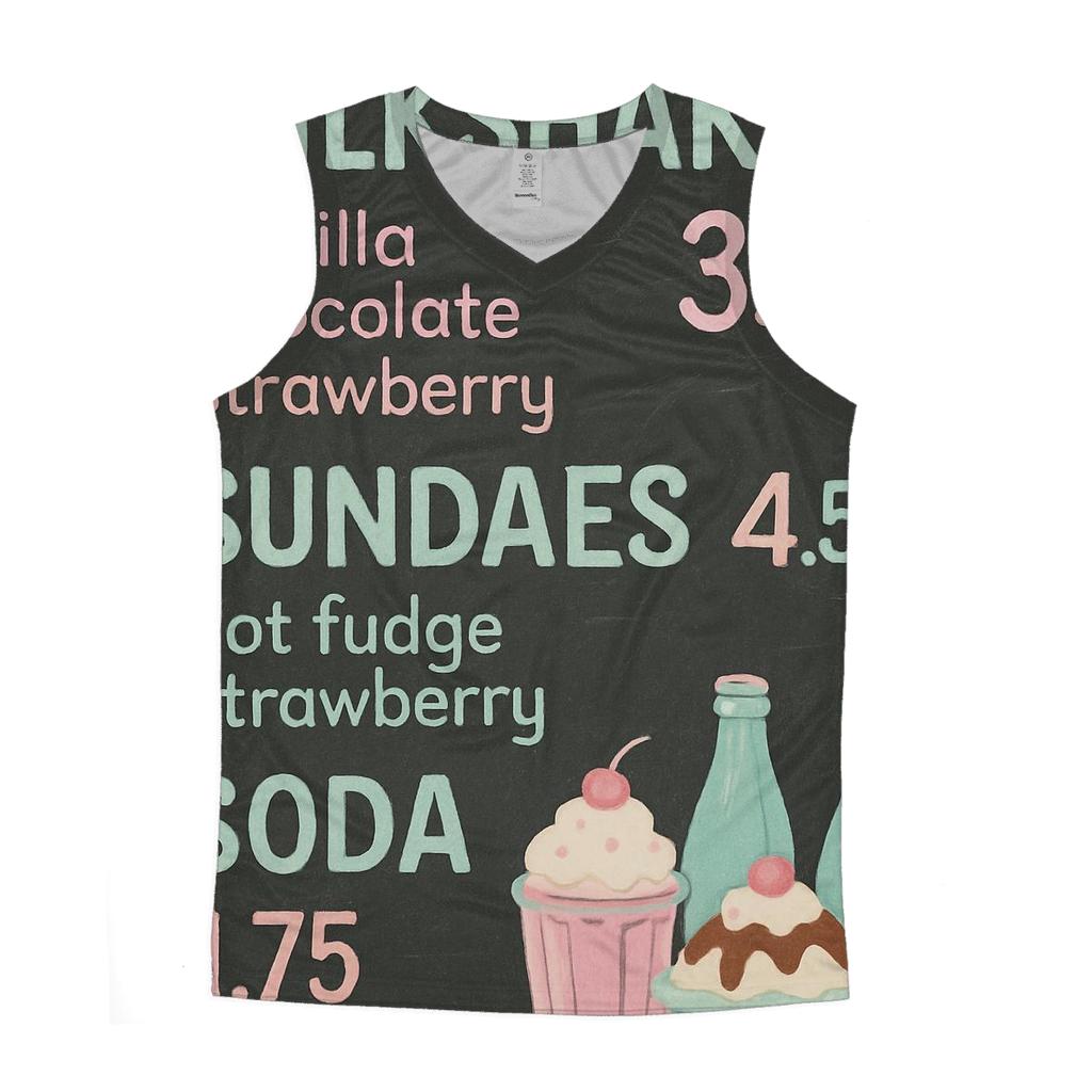 Retro Soda Shop Menu Board personalized athletic tanks