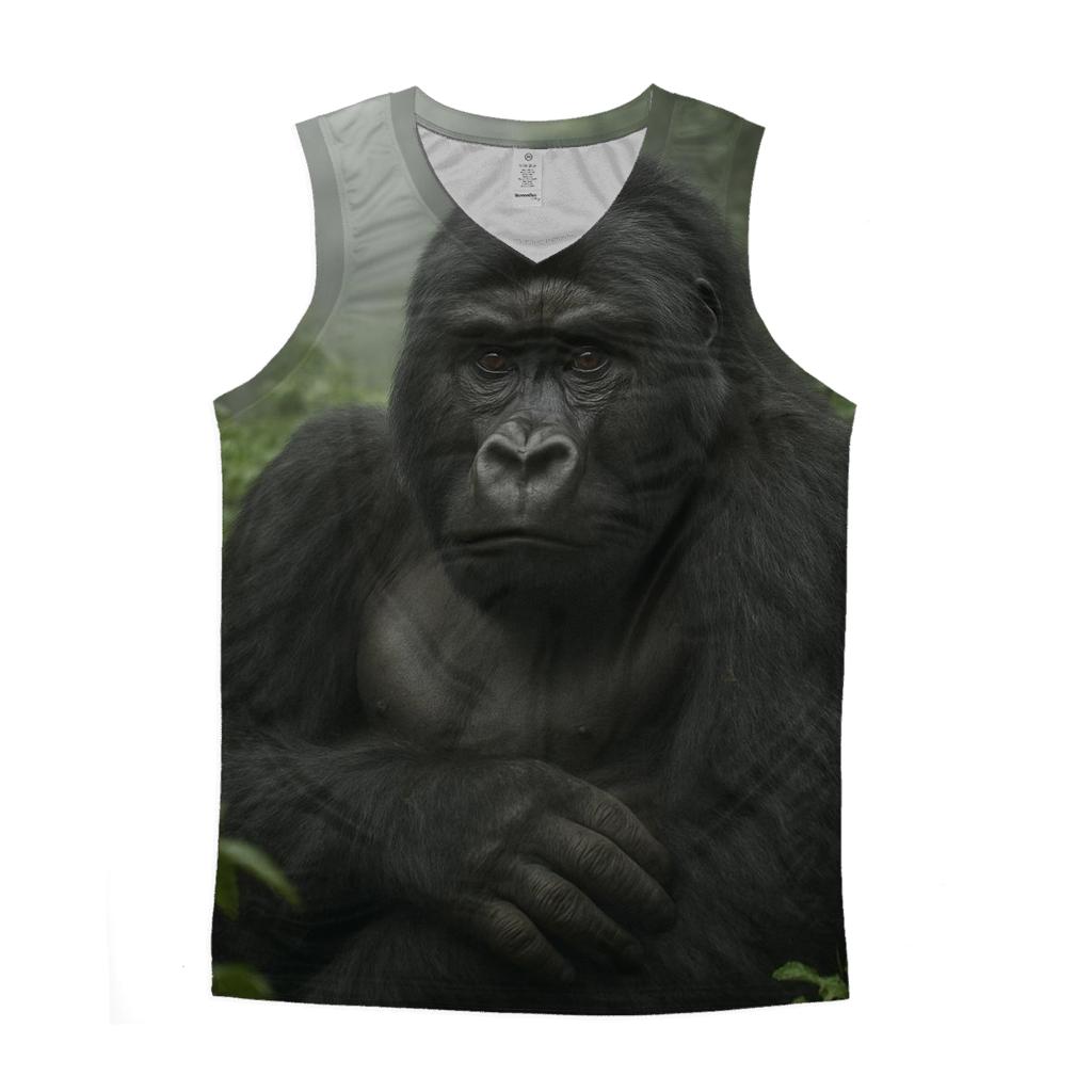 Mountain Gorilla In Misty Canopy sports performance tank tops