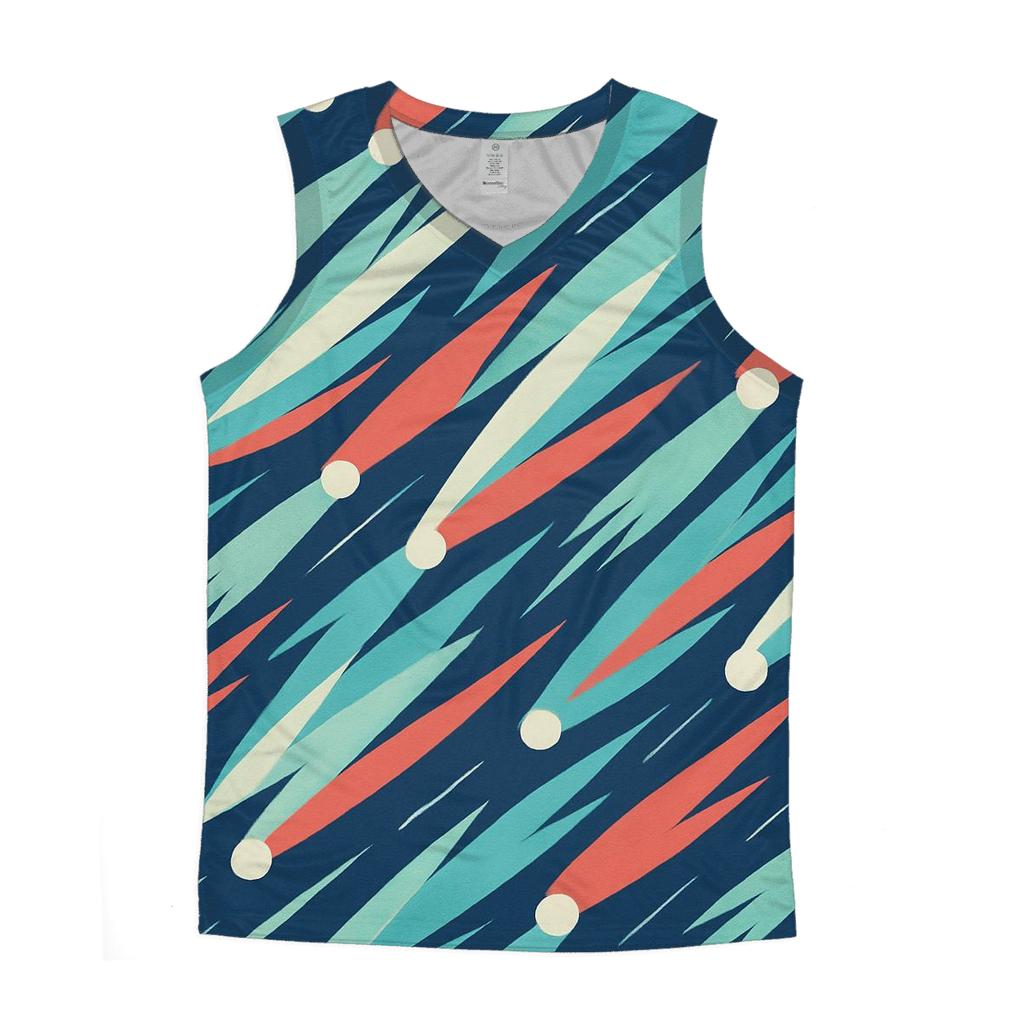 Comet Trail Fan Mosaic sports performance tank tops