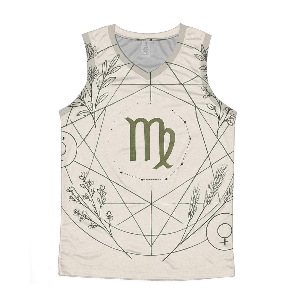 Virgo Crystal Grid Star Blueprint sports performance tank tops