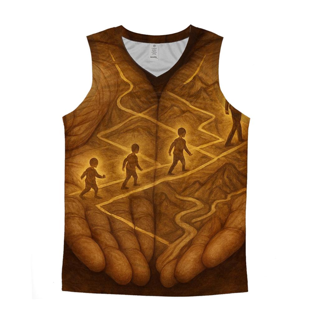 The Map Of My Life Drawn In Her Hands sports performance tank tops