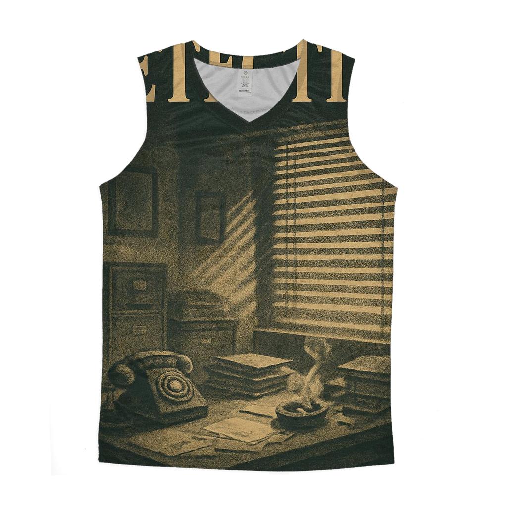 Noir Detective Office Book Cover trendy fitted tank tops