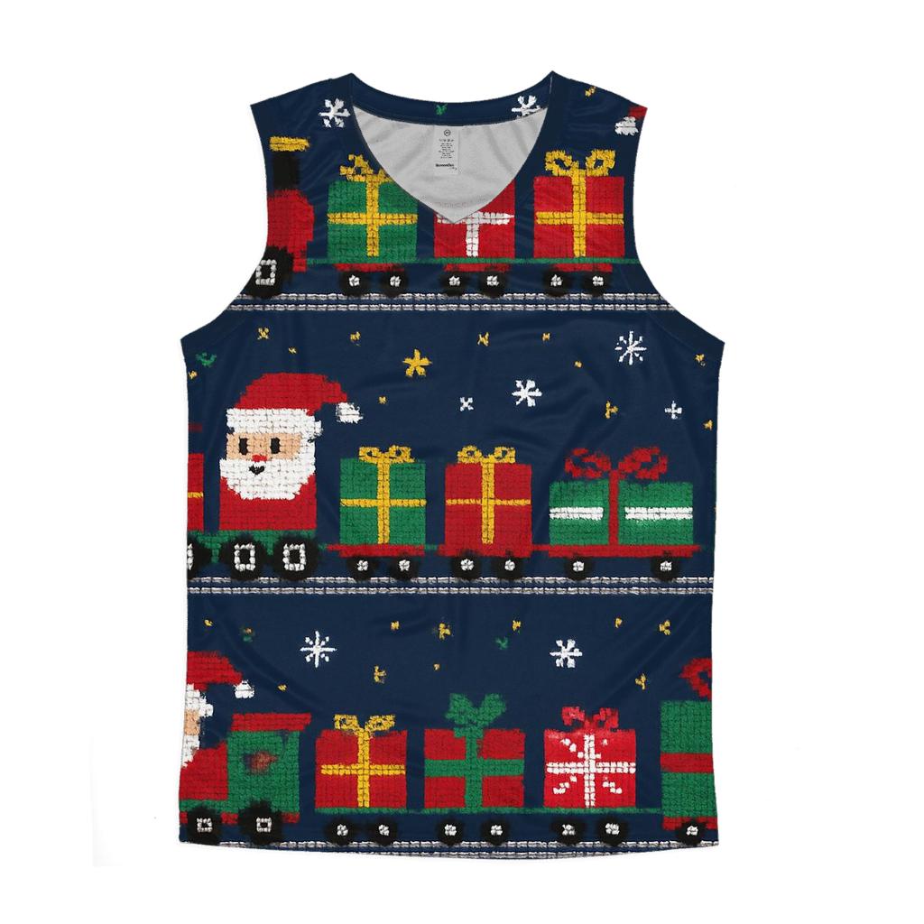 Santa Express Train Track Rows Design stylish racerback tanks