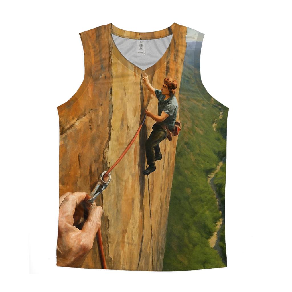 Cliffside Rock Climbing Ascent designer workout tanks