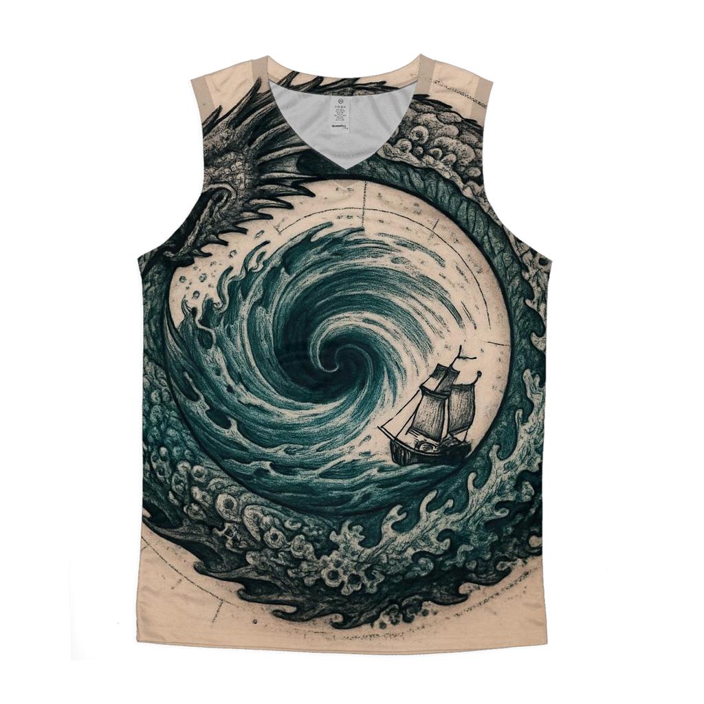 Ocean Maelstrom Ouroboros trendy fitted tank tops
