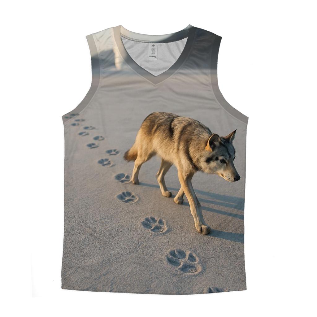 Wolf Tracks On Fresh Volcanic Ash casual summer tank tops