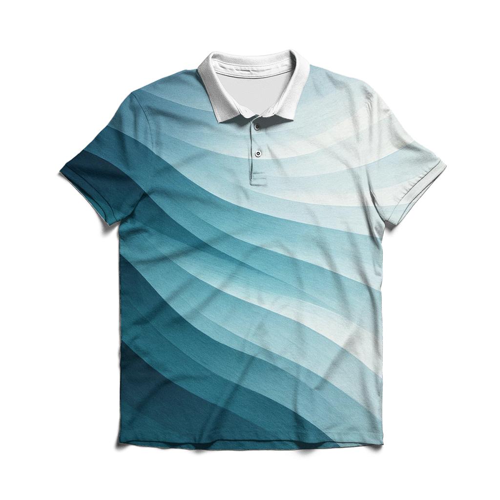 Glacial Tidal Fade custom polo shirts