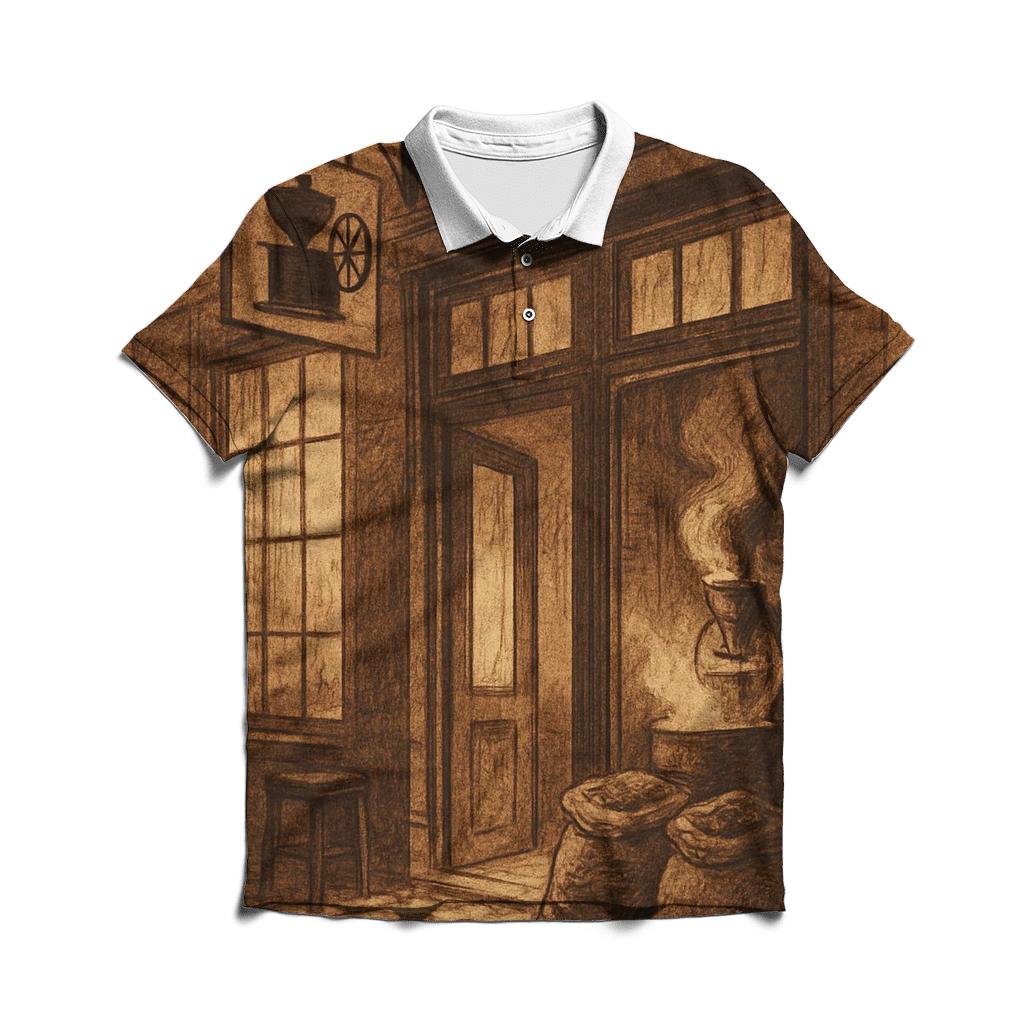 Sepia Roastery Streetfront classic pique polos