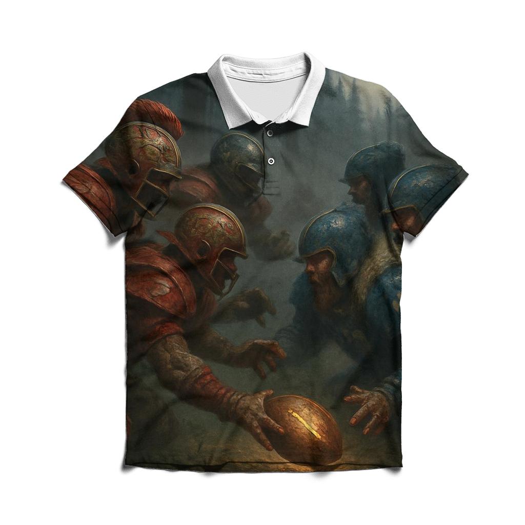 Forest Battle Bears Versus Braves classic pique polos