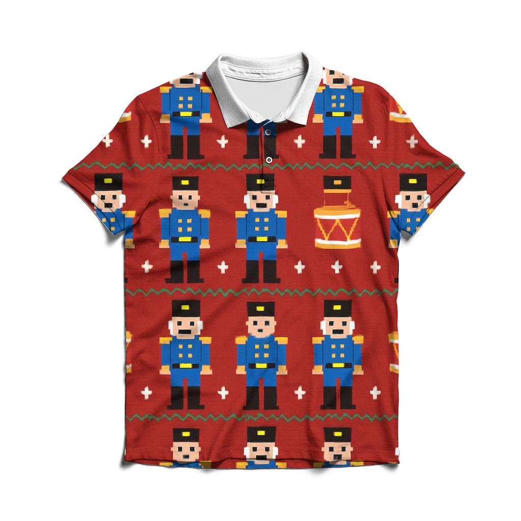 Rocking Nutcracker Drum Bands Design stylish collar polo tees