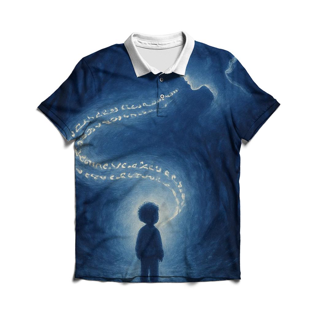 Her Voice At The Edge Of My Fears embroidered polo tops