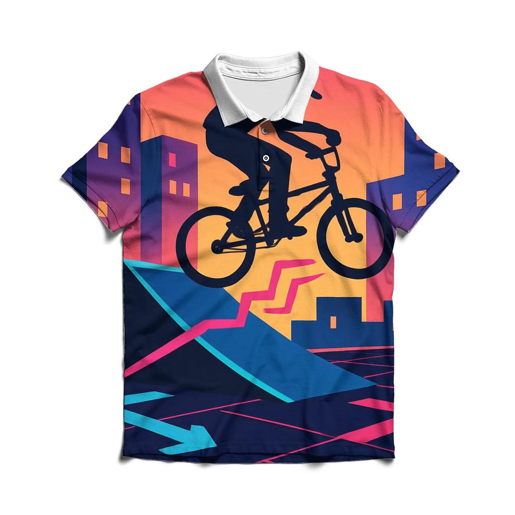 Electric BMX Street Track stylish collar polo tees