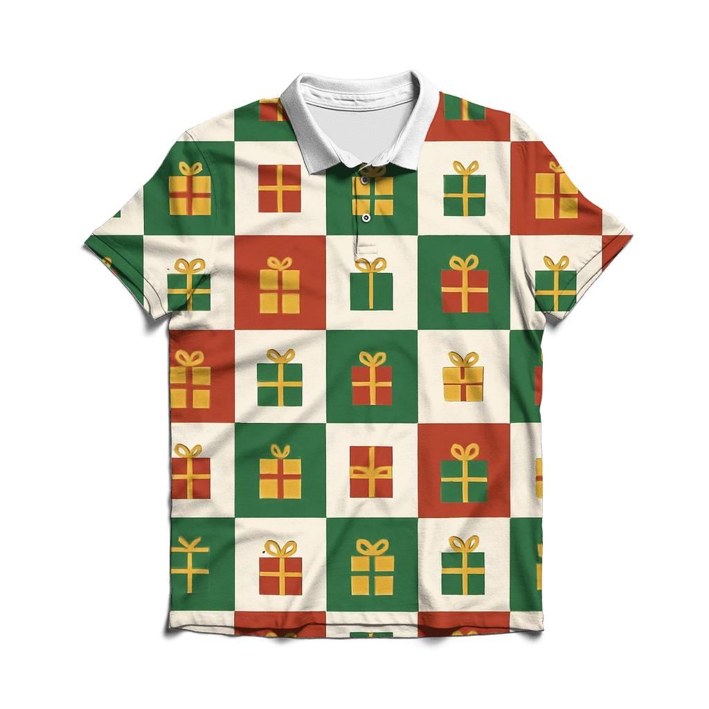 Gift Box Checker Parade designer slim fit polos