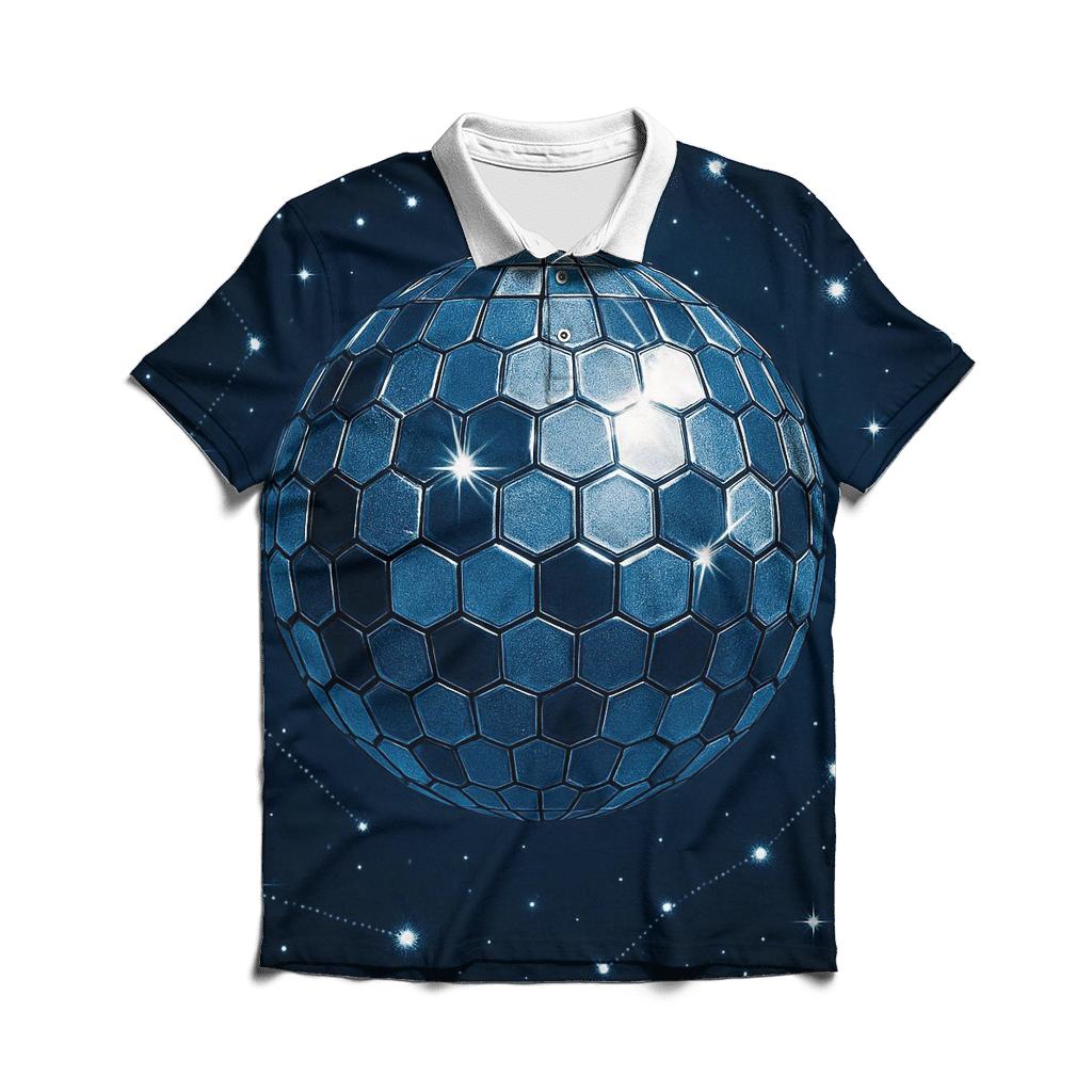 Midnight Disco Constellation designer slim fit polos