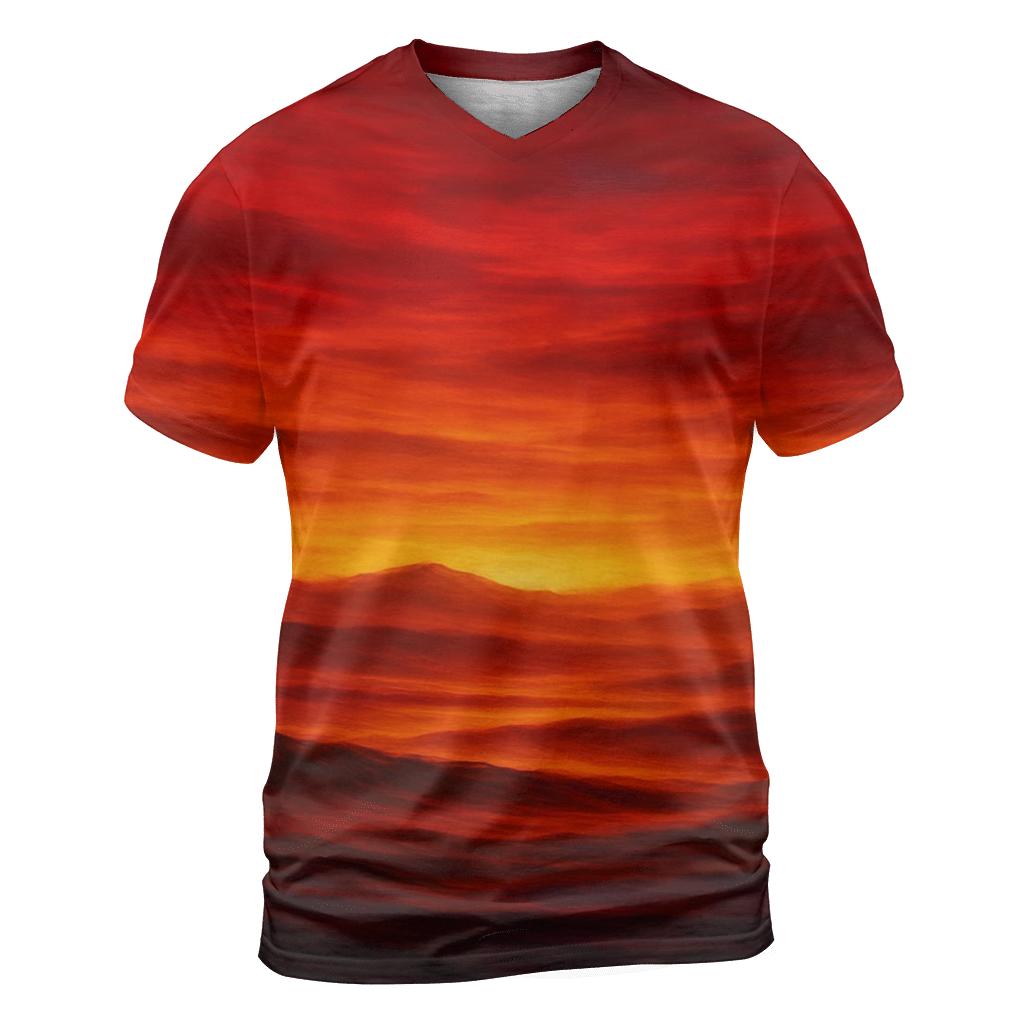Molten Horizon Flow creative print fashion shirts