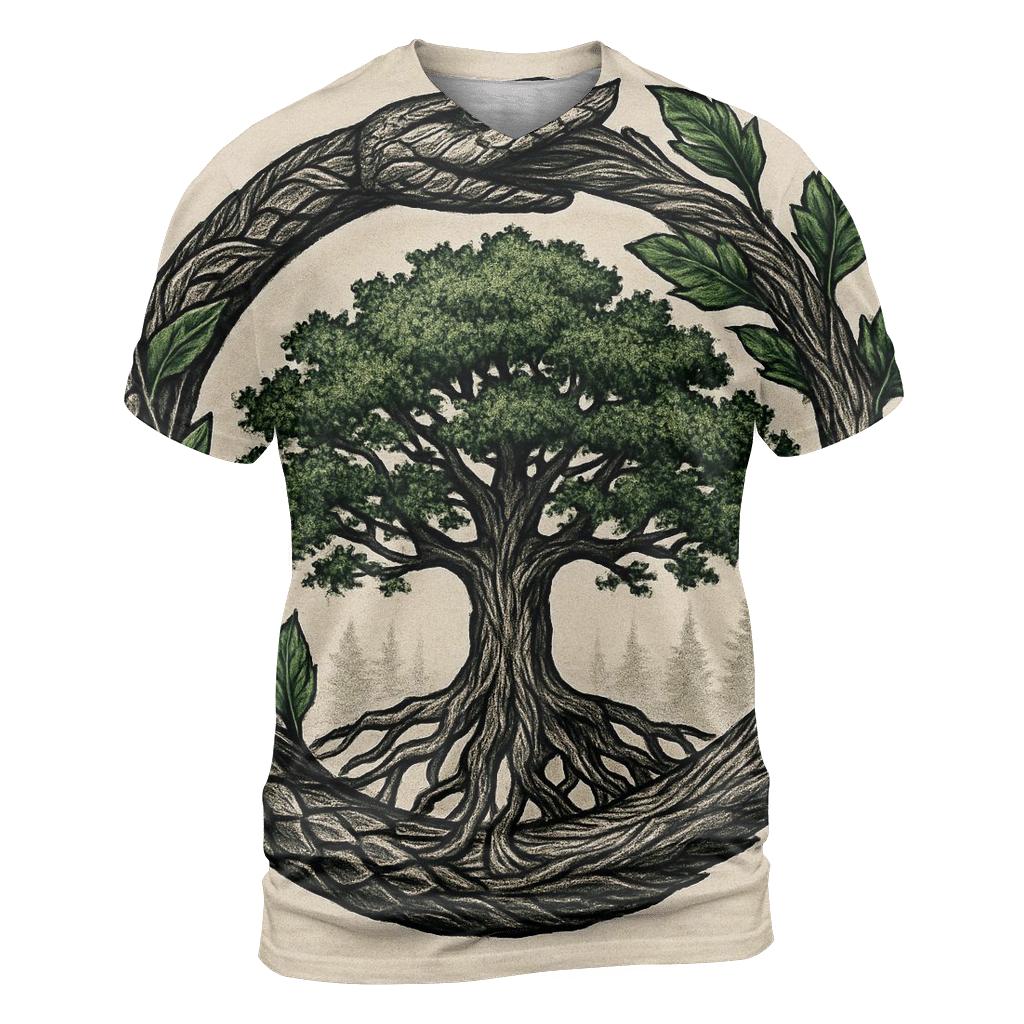 Forest Heart Ouroboros custom all-over print shirts