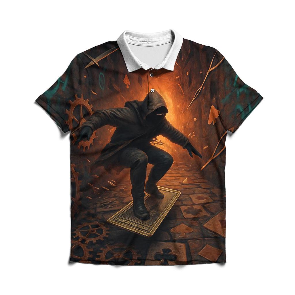 Shuffle Of The Clockwork Alley premium cotton polo shirts