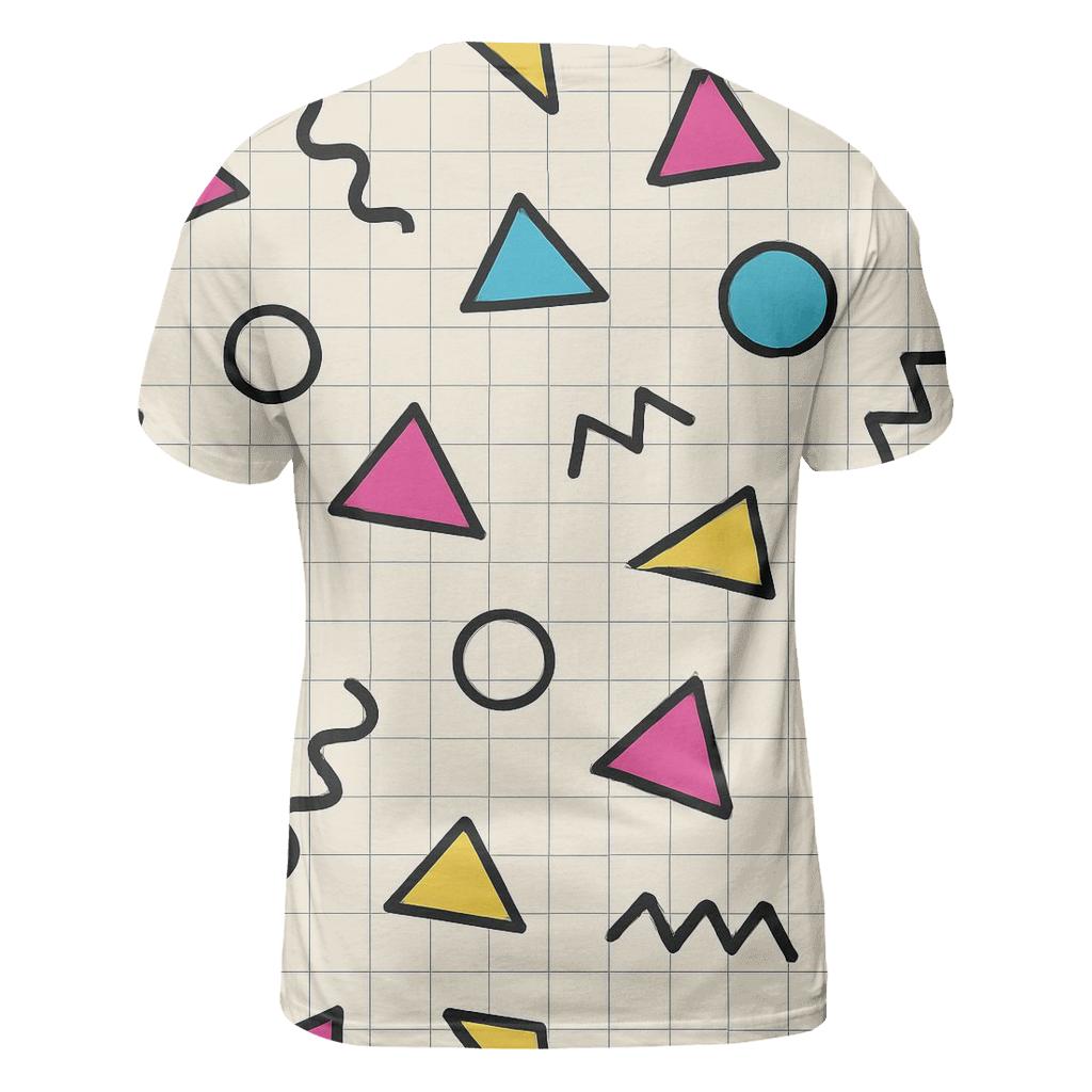 Memphis Rhythm Grid designer pattern shirts