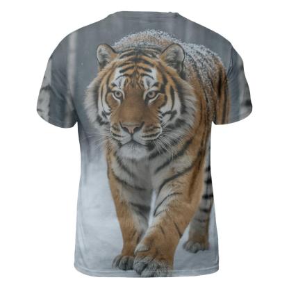 Amur Tiger In Winter Birch Forest artistic all-over print tops