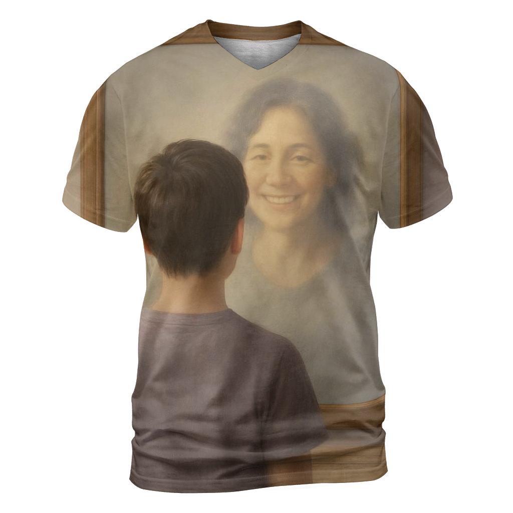 Her Reflection In The Person I Became unique graphic print tees